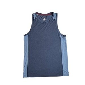 Brooks Mens Sz M Running Tank Top Gym Workout Blue Gray-1246